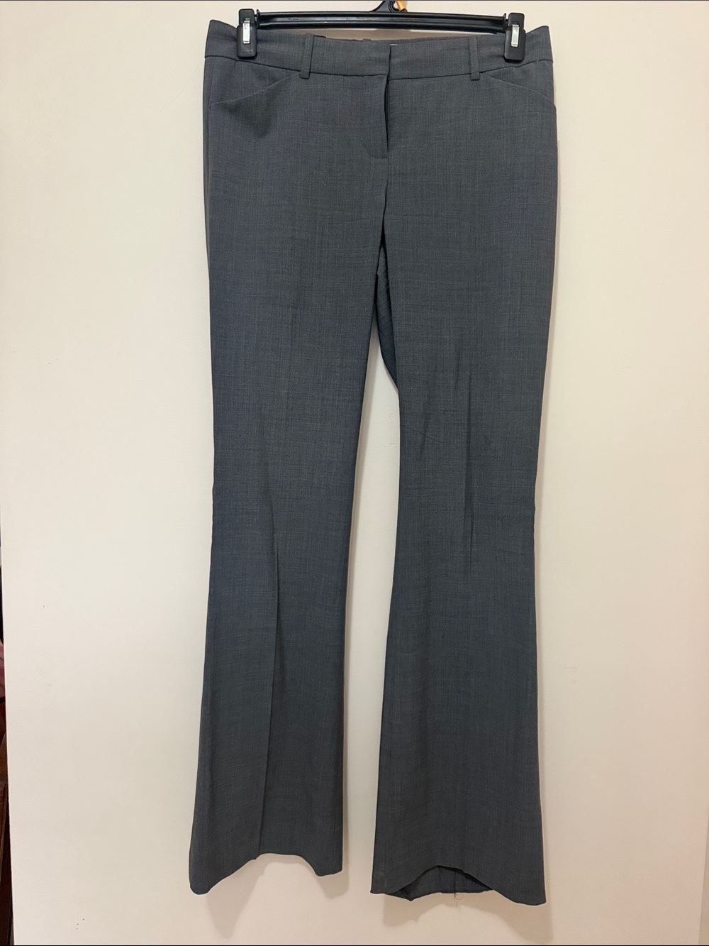 Babaton Charcoal Gray Boot-Cut Dress Pants